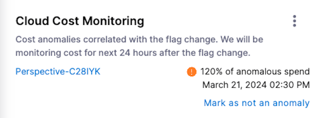 The "Anomalous Spending" status within Cloud Cost Monitoring
